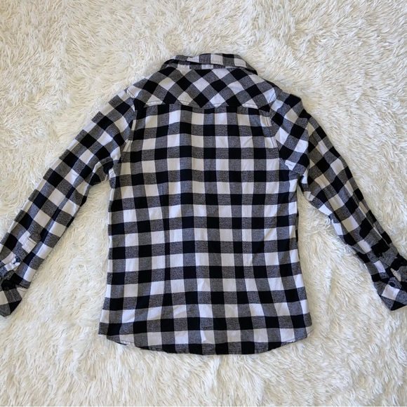 Ci Sono Black White Checkered Flannel - Picture 4 of 5